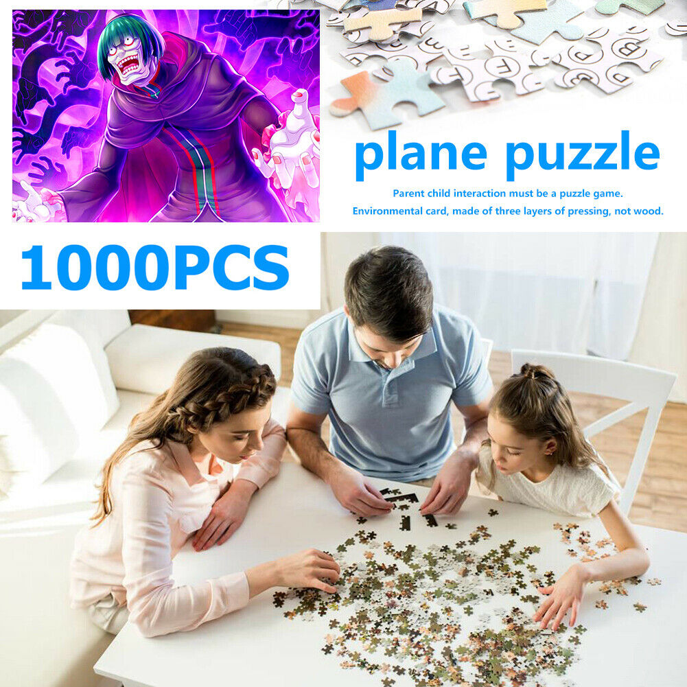 Kids Cartoon Monster Educational Toys Sets 1000 Pieces DIY Paper Puzzles @