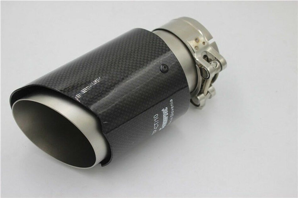 Real Carbon Fiber Car Exhaust Tip Pipe 63mm-89mm Universal Muffler Tip Cover