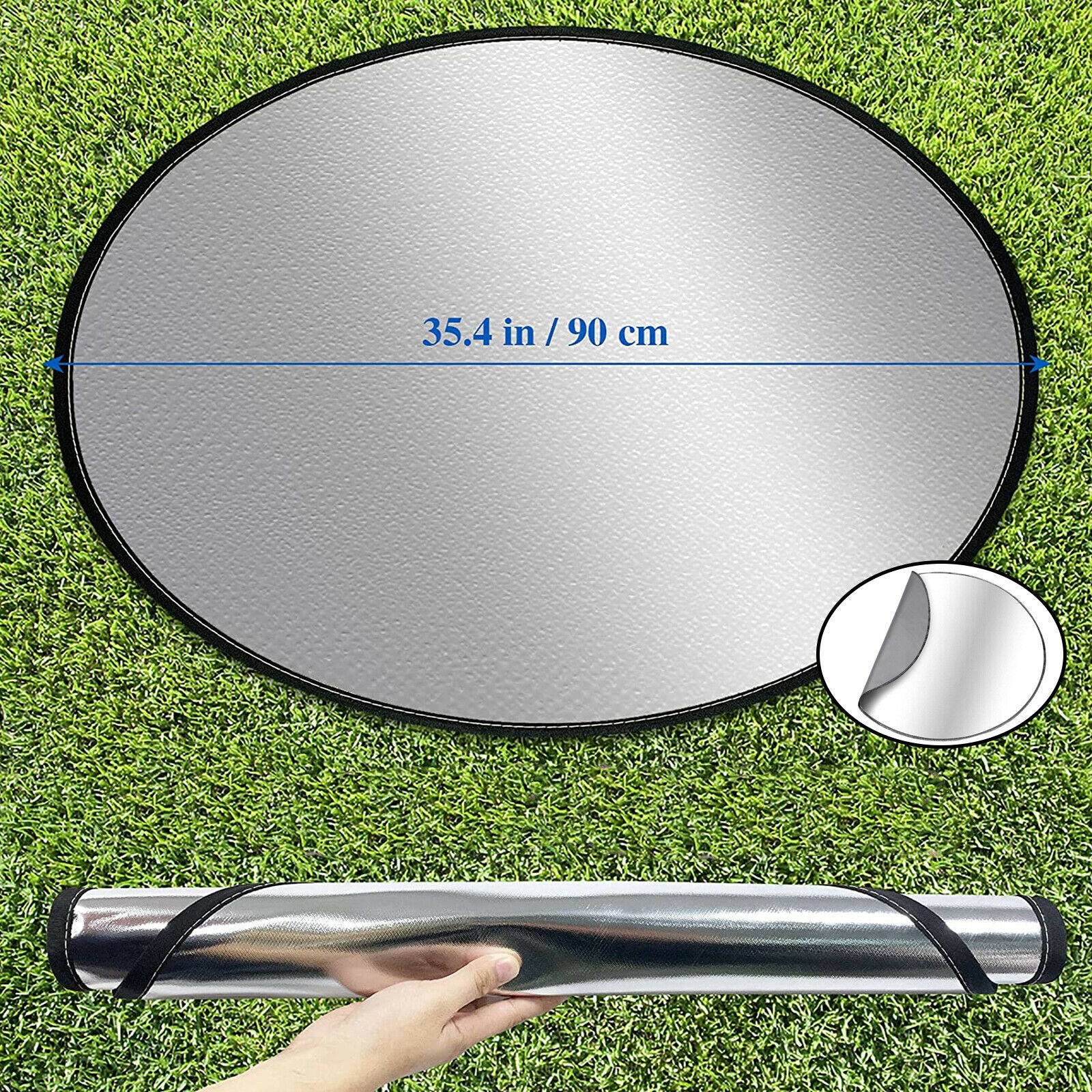 Portable Round Fire Pit Mat BBQ Barbecue Heatproof Grill Mat Deck Protector