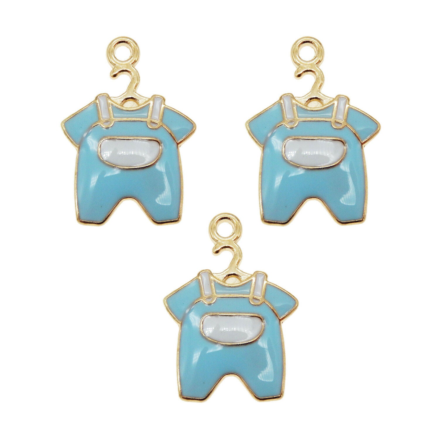 10 pcs Enamel Plated Baby Clothes Charm Pendant Findings 23x16mm #53400
