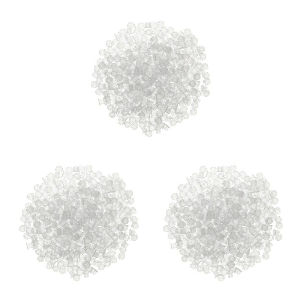 Pack of 1500, Mixed Sizes Clear Tattoo Ink Cups with Base (Small Medium Large #8