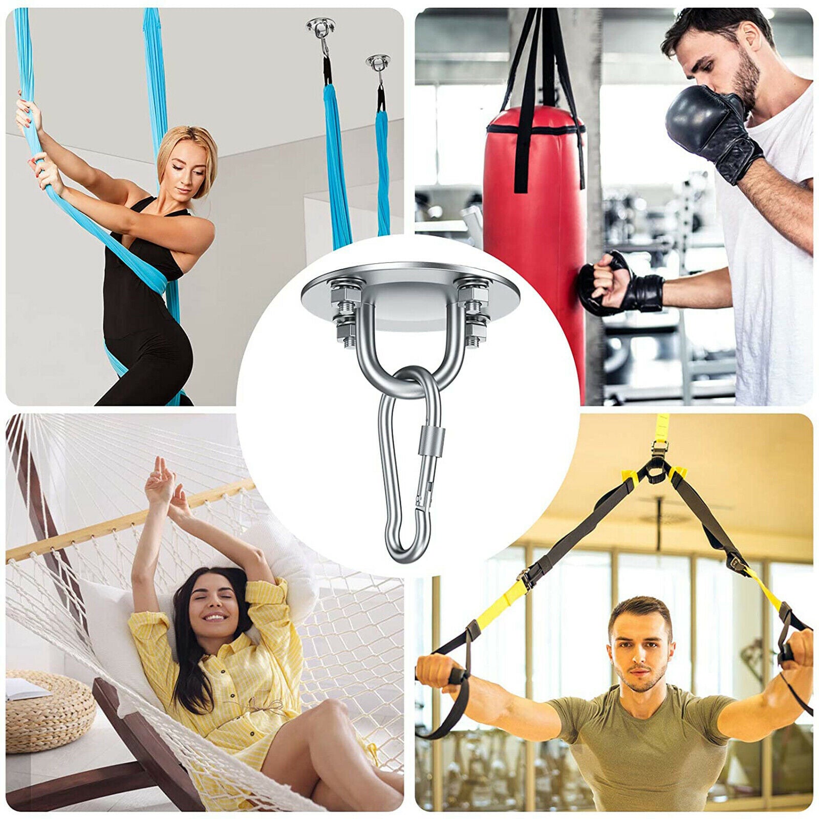 Ceiling Hook Hanging Chair 360 Â° Swing Hook Stainless Steel Ceiling Bracket