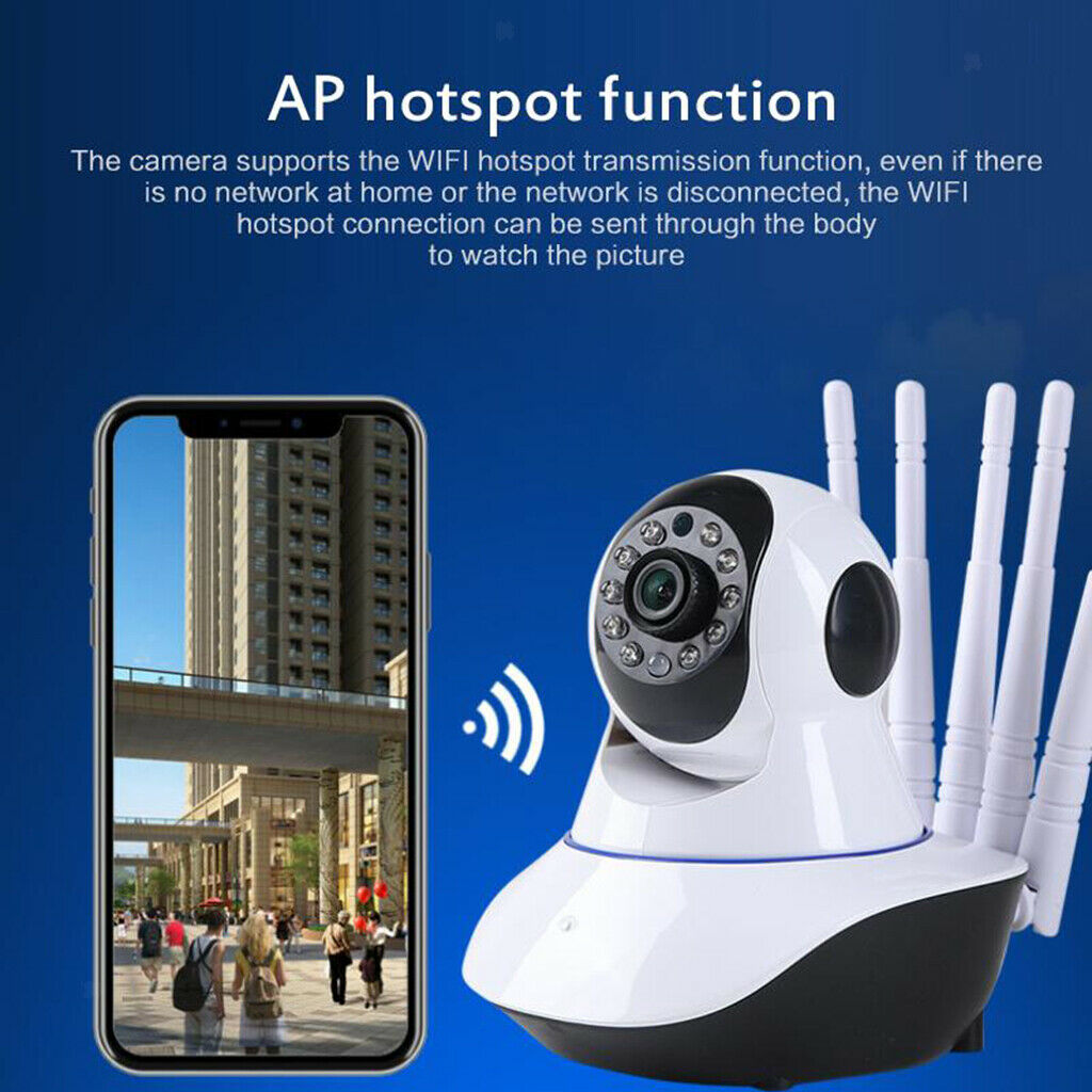 1080P Wireless IP Camera Pan Tilt 2MP Dome Indoor Five-antenna Super Signal CCTV
