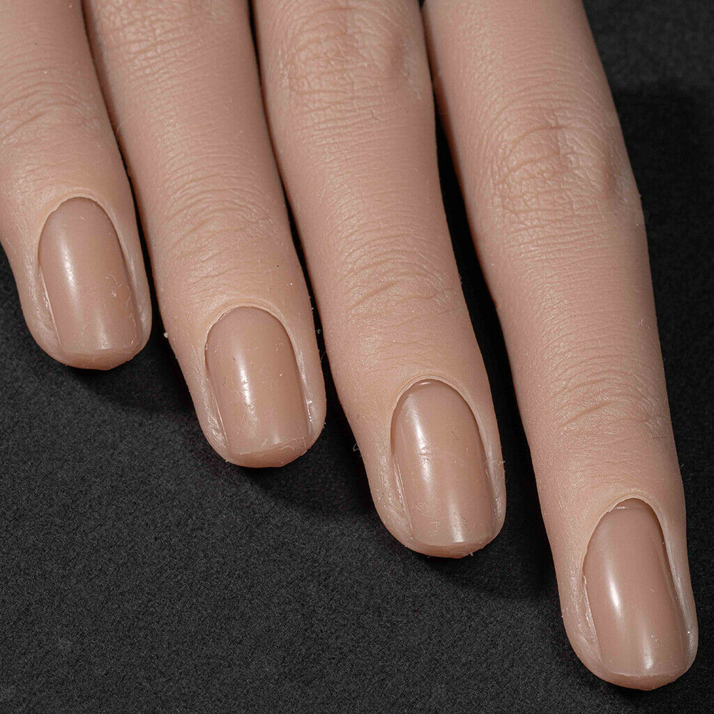 False Nail Art Silicone Practice Training Finger Manicure Display Tip