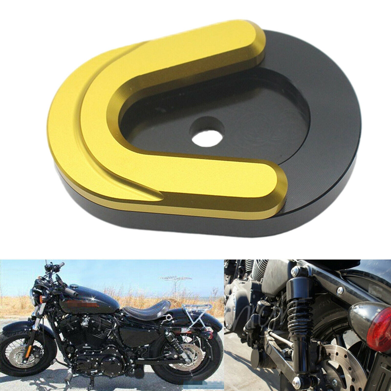 Side Enlarger Pate Pad Kickstand Extension Pad for VESPA 2013 - 2021 Yellow