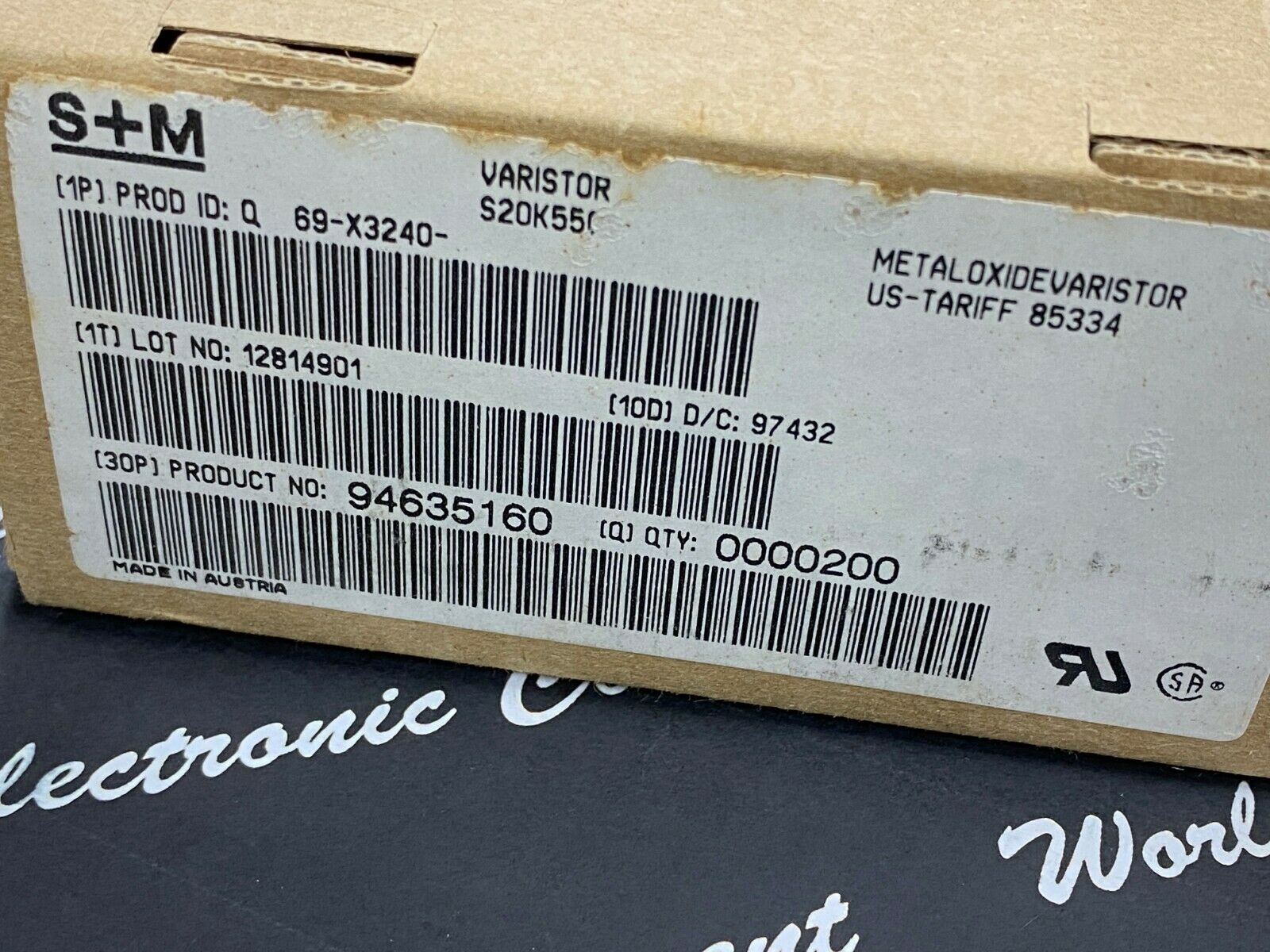 10pcs - SIEMENS (EPCOS) S20K550 550Vac metal oxide varistor