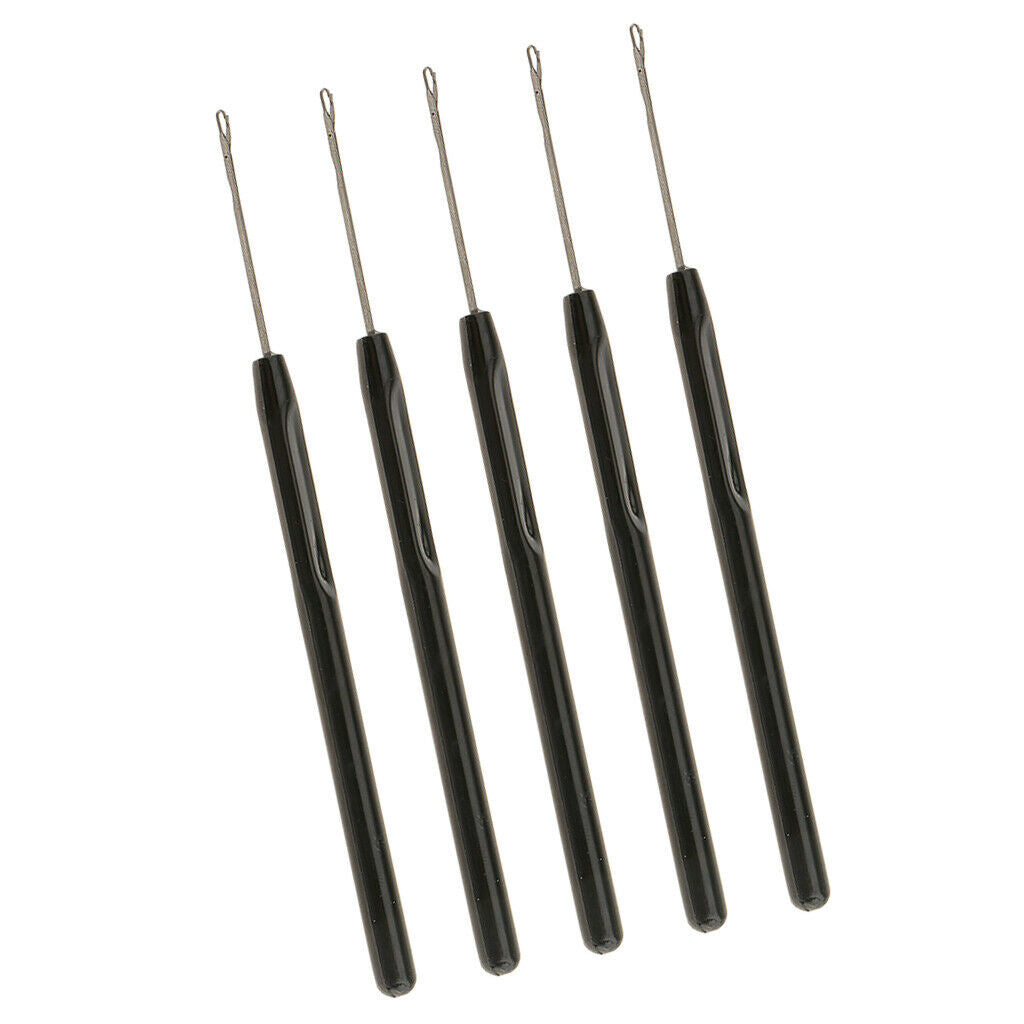 10 Salon Pulling Hook Loop Needle Tools for Micro  Hair Extensions Braid