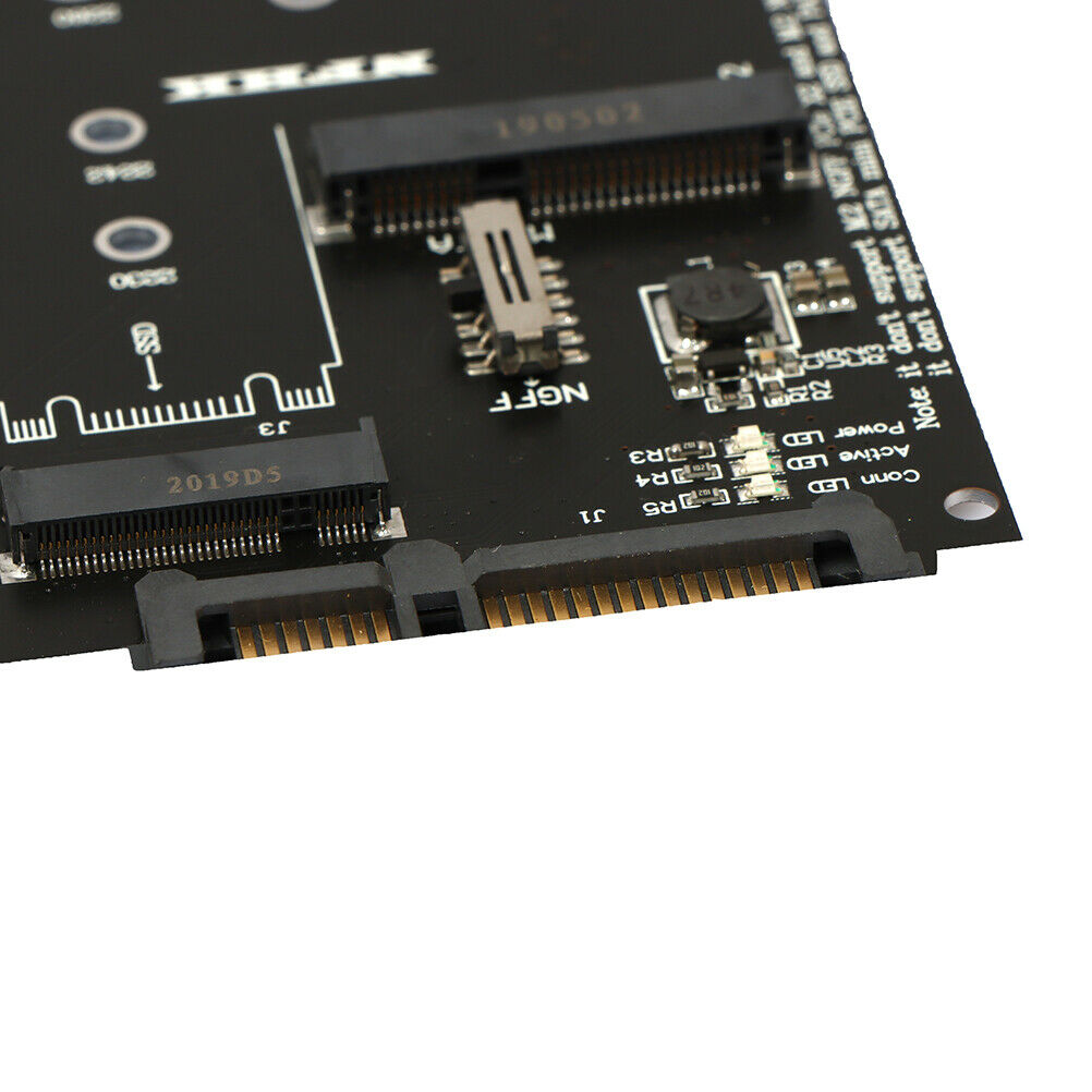 M.2 NGFF MSATA SSD to SATA 3.0 Adapter 2 in 1 Converter Card for PC Laptop~A Tt