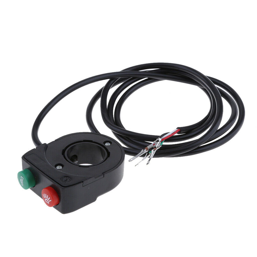 Motorcycle 7/8" Handlebar Horn Headlight On/Off Button Switch Control New