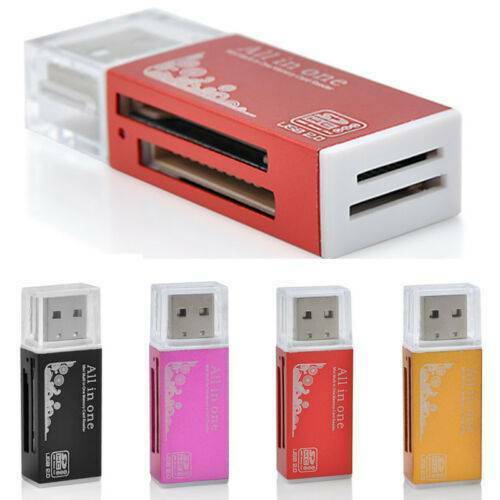 USB MULTI MEMORY CARD READER CF SD SDHC MINI MICRO M2 MMC XD MS - US