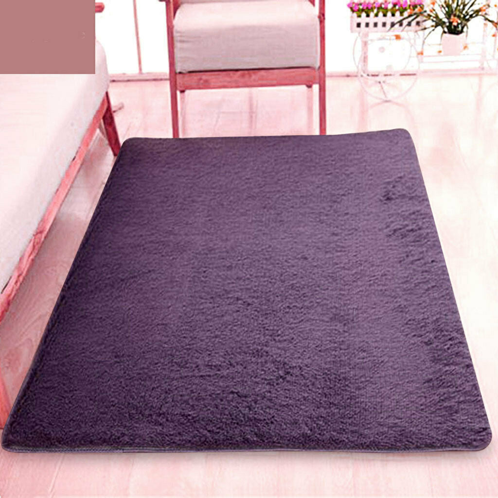 2x  Carpet Anti-Slip Shaggy Area Carpet For Home Floor Mat 16 Colors
