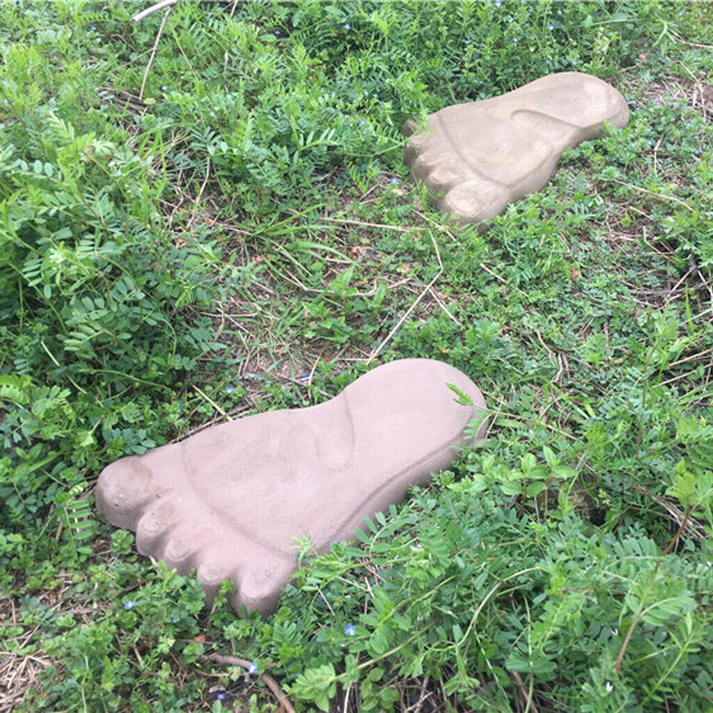 2 Pieces Simulated Foot Print Stepping Stone Garden Paving Mould - For Garden