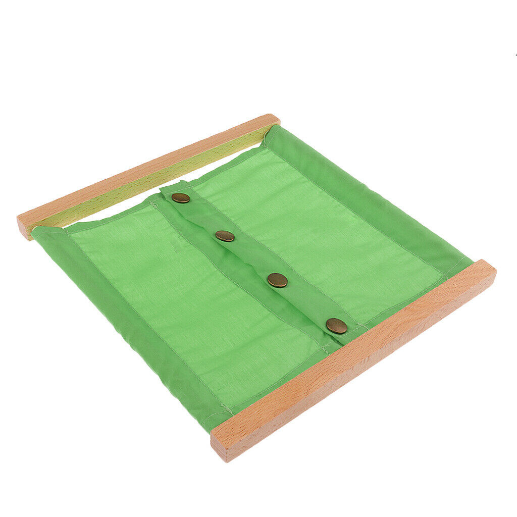 2 Pieces Montessori Early Development Materials Small Buttons Dressing Frame