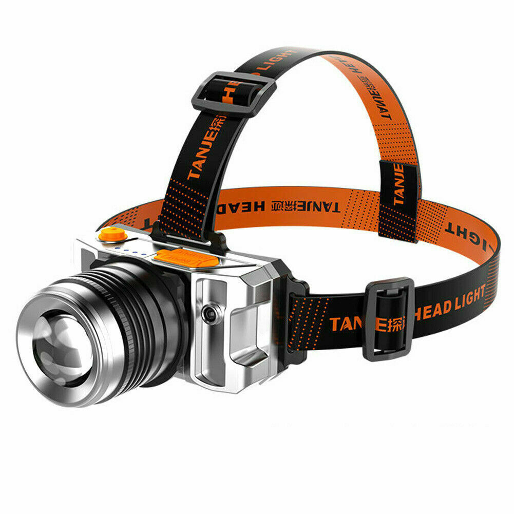 Waterproof Headlight Head Torch LED USB Rechargeable Headlight Fishing Camping