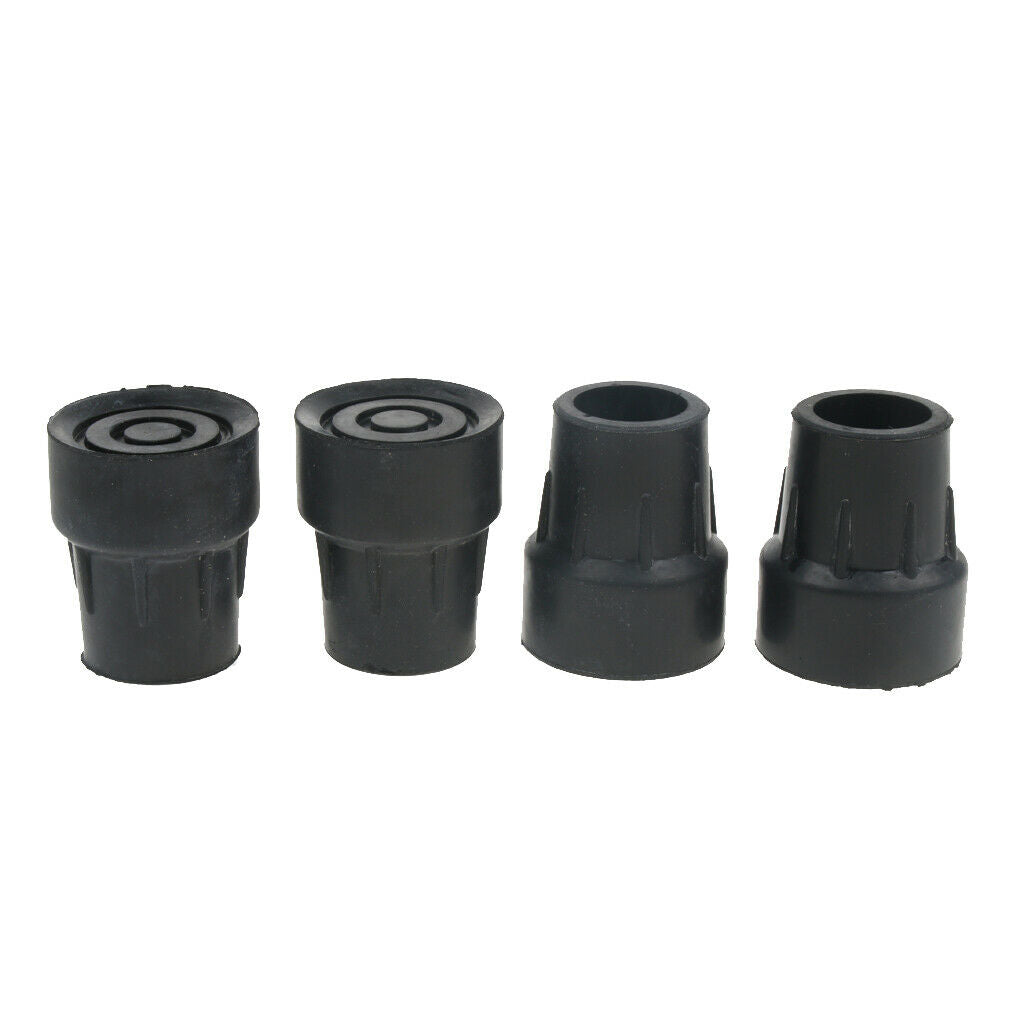 4pcs 25mm Rubber Trekking Pole   Walking Stick Ferrule Non-slip Foot Cover