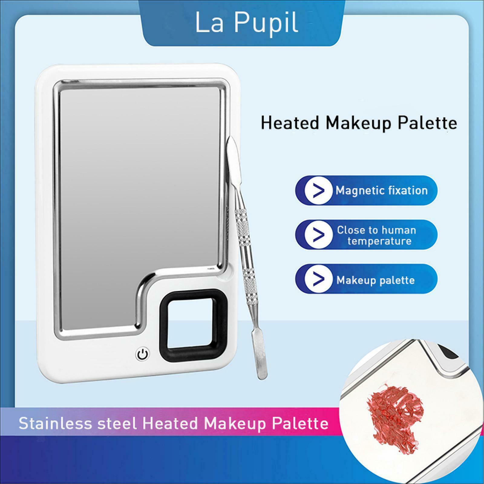 Heated Makeup Palette Artist Tool Eye Shadow Pigment Mixing With Spatula