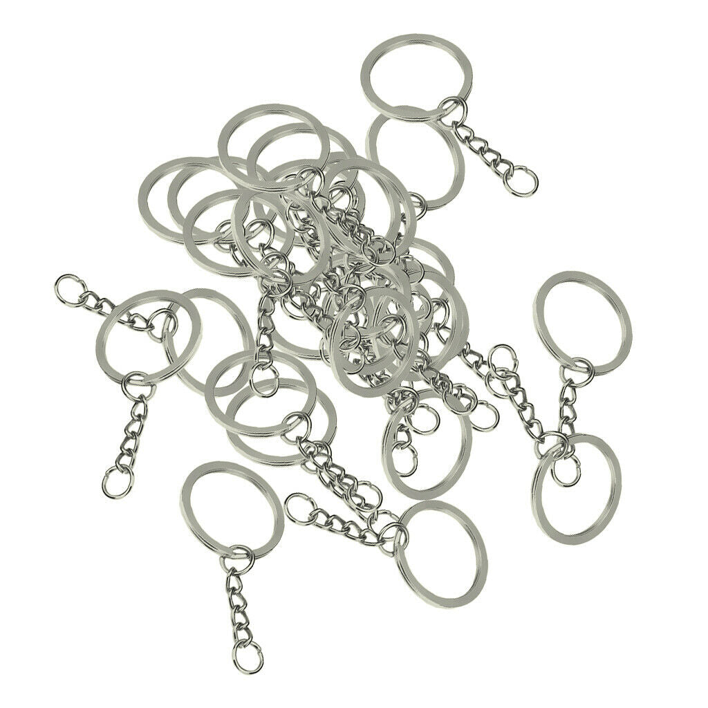 30pcs 25mm Split Ring Keychain Keyrings DIY Accessories Crafts Makings