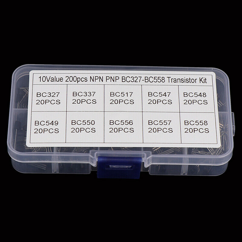 10 Values * 20Pc=200Pc Transistor Kit Box Set BC327 BC327-BC558 Diode Ass.l8