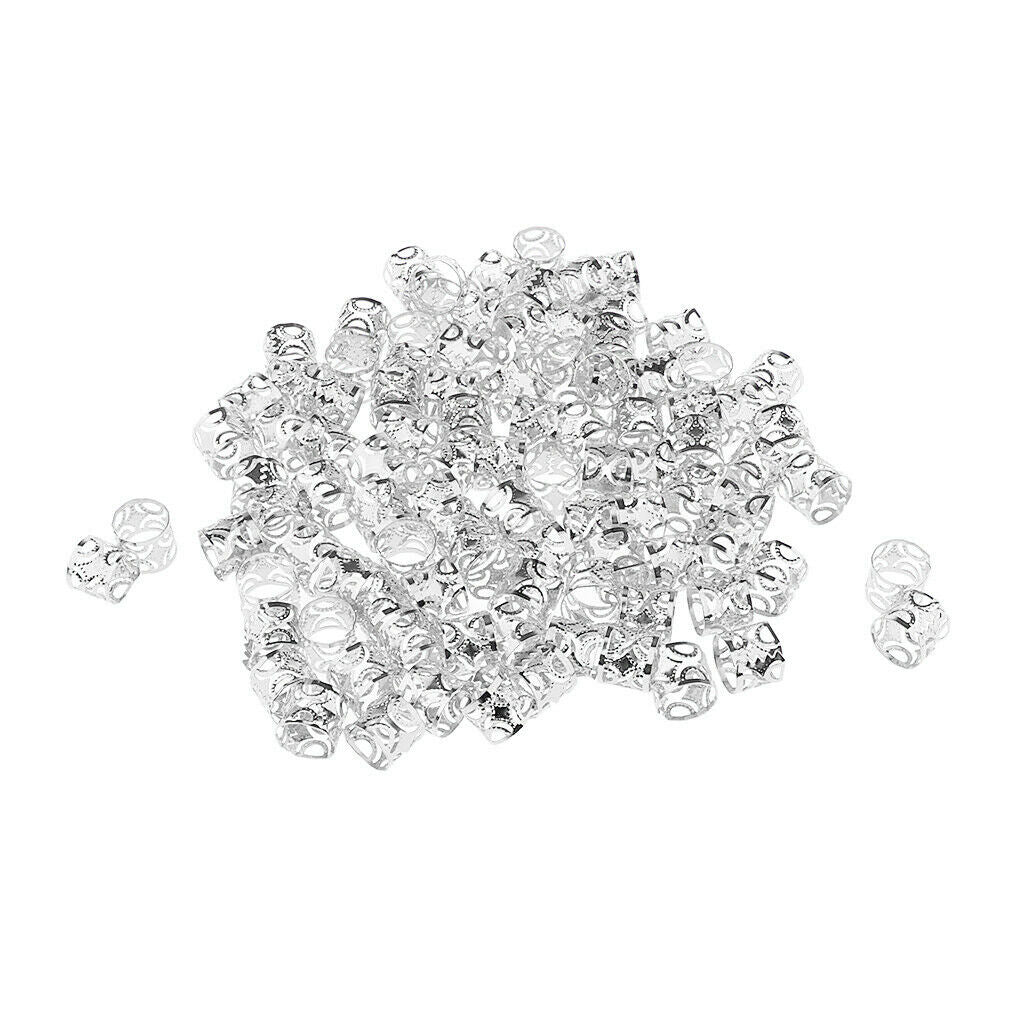 200 Pieces Dreadlocks Beads DIY Style Hair Decoration Braid Rings Hoops