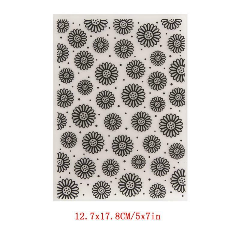 Sunflower Plastic Embossing Folder Stencil Template DIY Craft Making Scrapbook