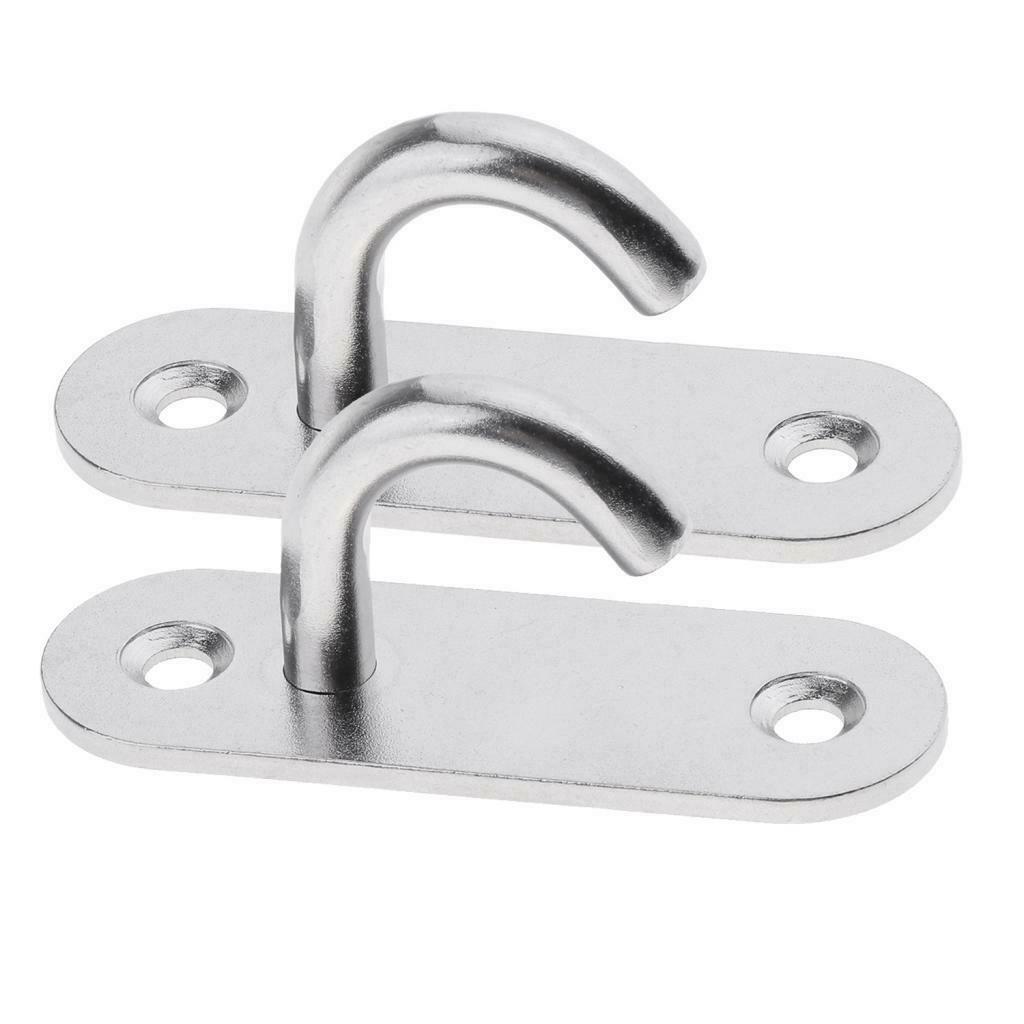 4pcs M8 Wall Hook Heavy Duty Stainless Pad Eye Plate Marine Boate Accessory