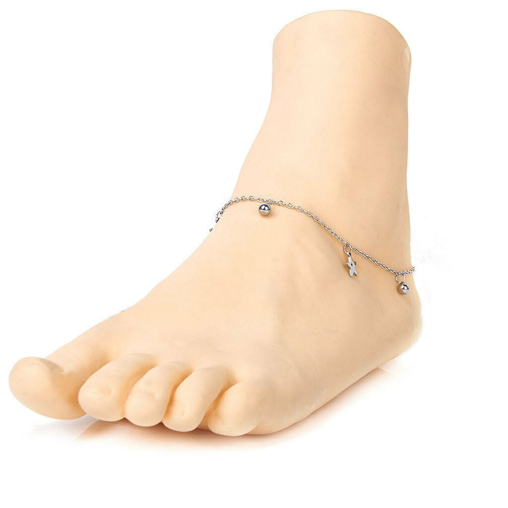 Stainless Steel Stars And Balls Anklet Bracelet