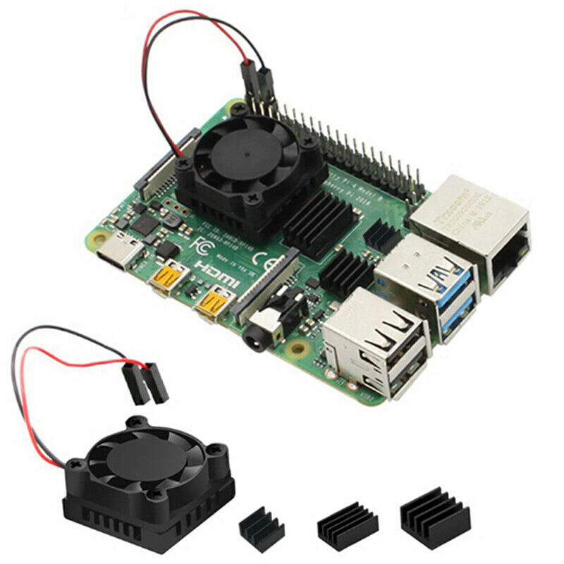 New Square Cooling Fan with Heatsink Kit For Raspberry Pi 4B GSLS qcL TH