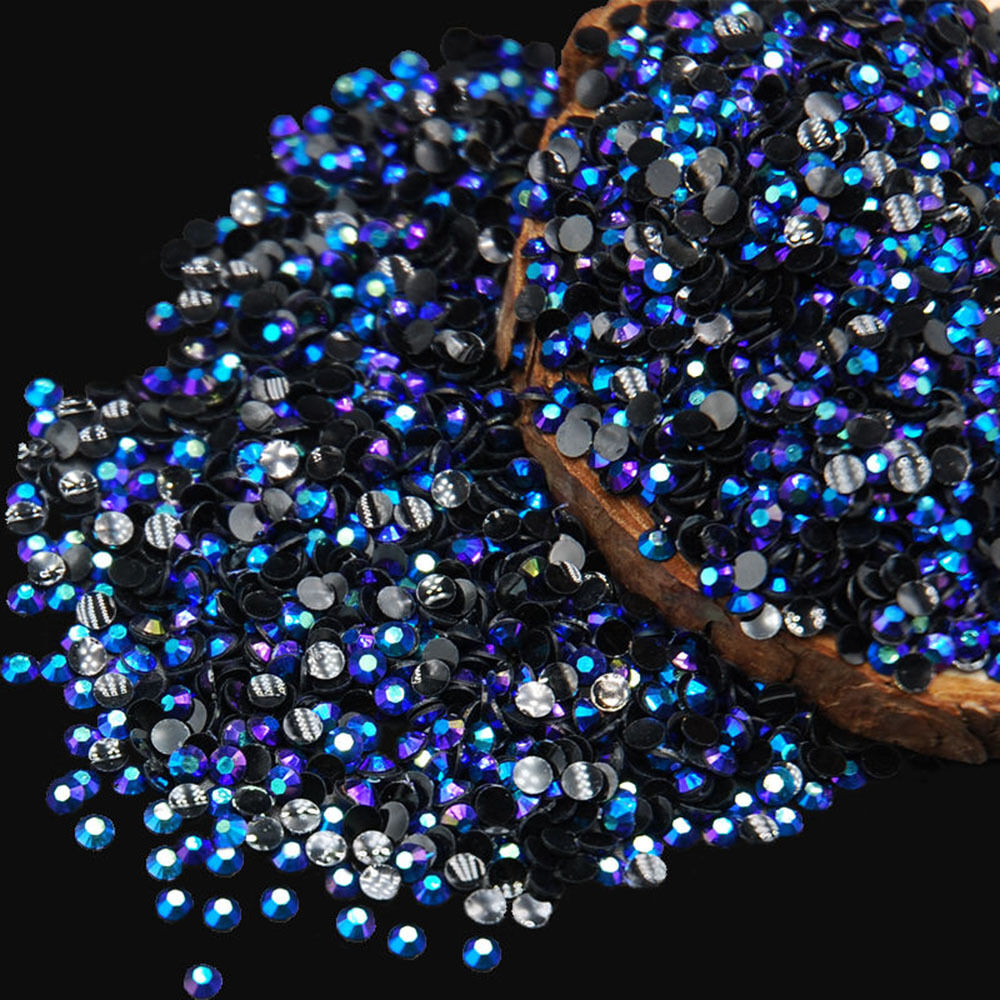 2000PCS 2mm Round AB Rhinestone Nail Art Glitter Acrylic Crystal Decorations Tip