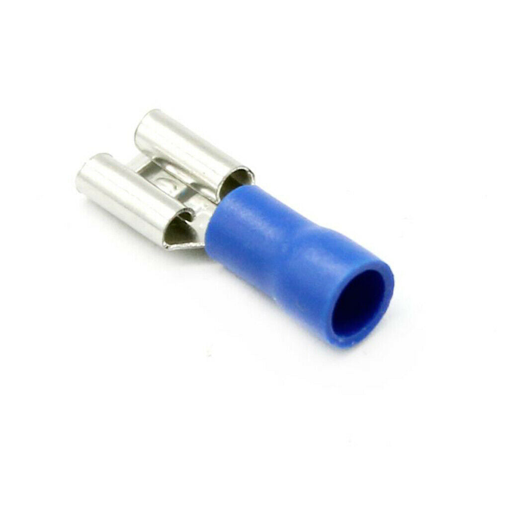 50 Pieces 6.3mm 14-16 AWG Insulated Female Spade Wire Crimp Terminal