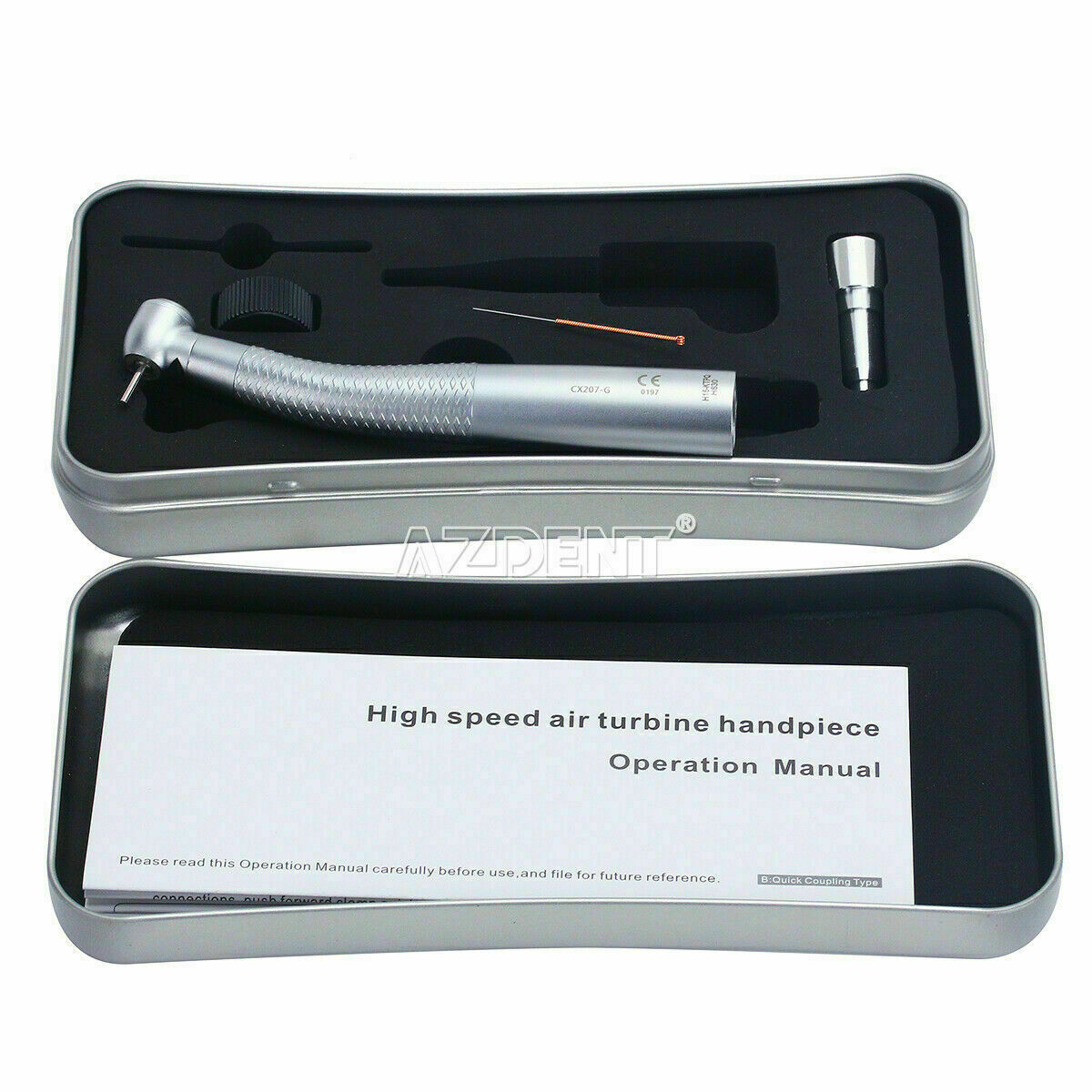 Fiber Optic LED light High Speed Handpiece 3 Water Spray Dental For Fit Coupler