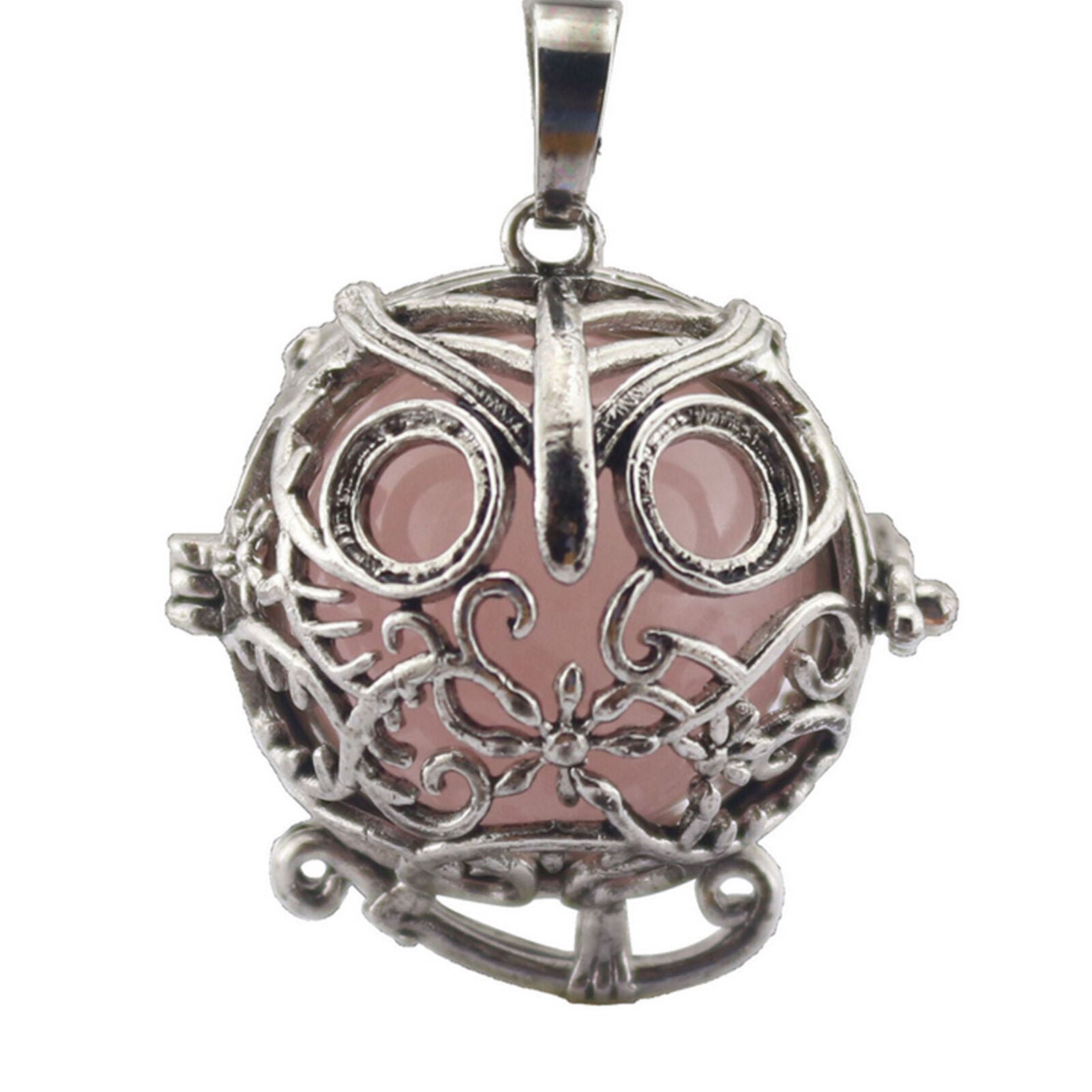 Owl Pendant Chakra Reiki Healing Amulet EnergyCyan Turquoise stone