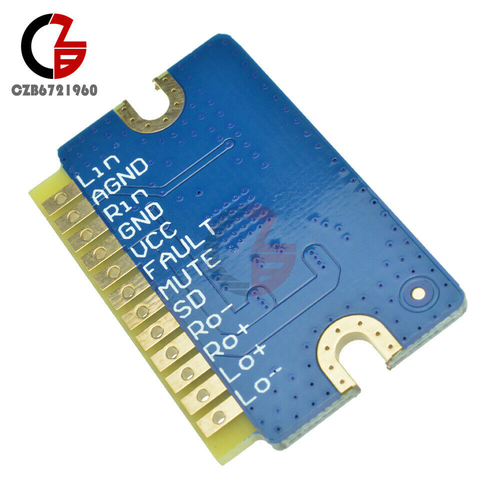 Mini 12V 24V 4A Stereo Audio Amplifier Board Dual Channel 20W+20W Class D Module