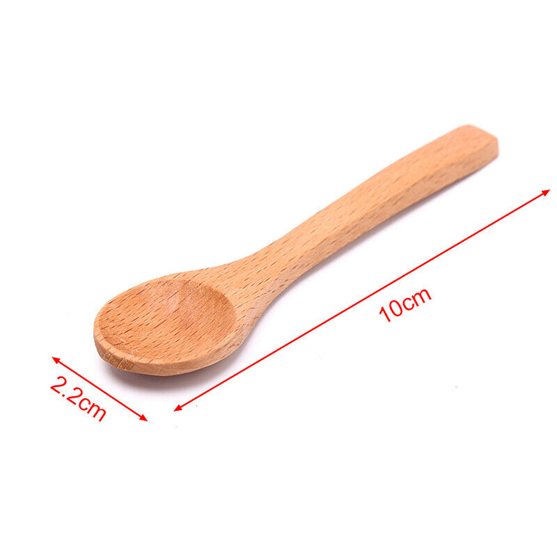 1pc Wooden Round Bamboo Spoon Soup Tea Coffee Salt Spoon Jam Scoop Kitche.l8