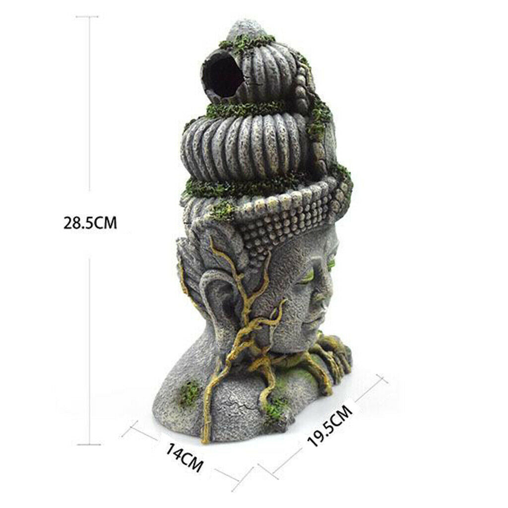 Aquarium Decoration Buddha Statue Guanyin Sculpture Fish Tank Fishbowl Decor