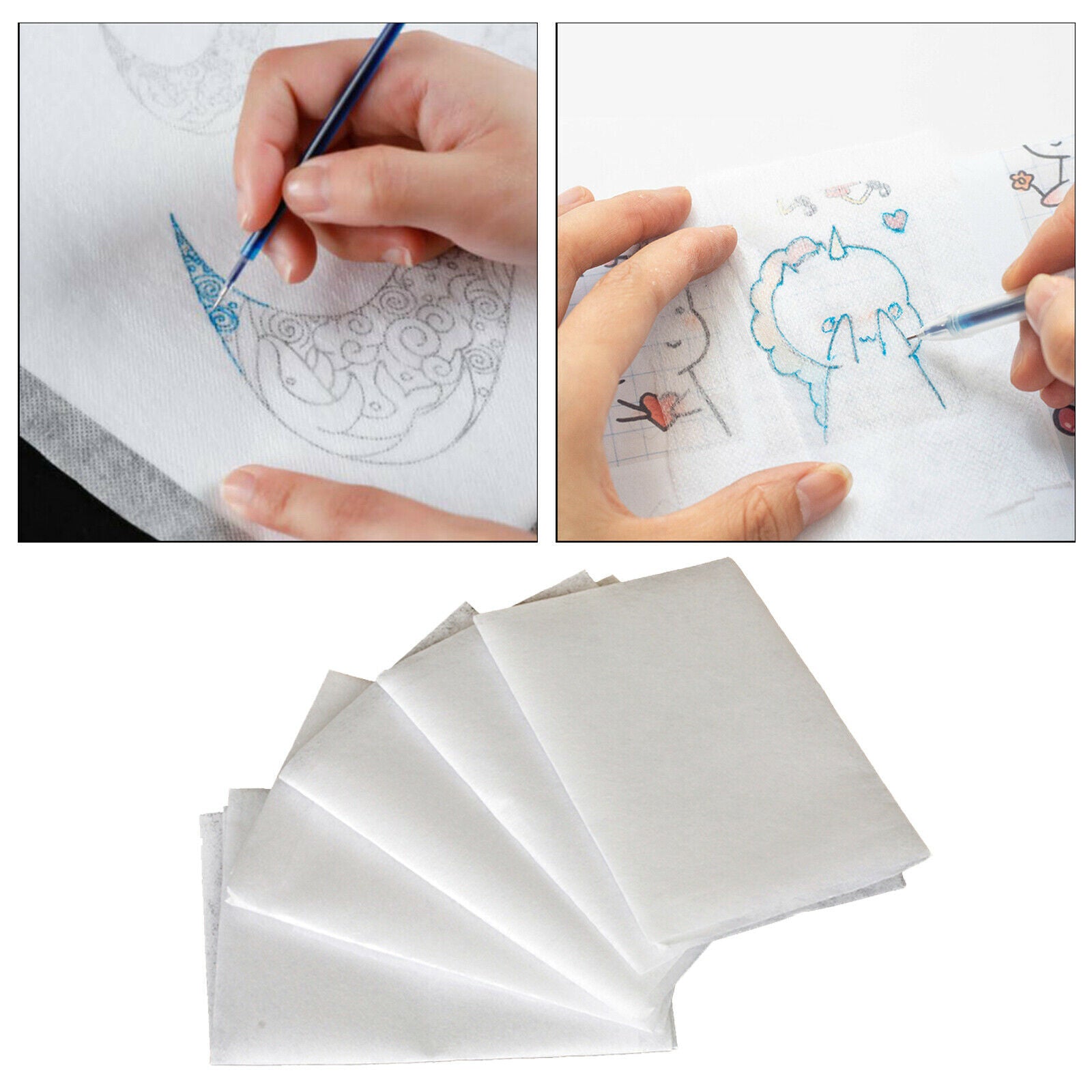 5x water-soluble stick stabilizer tracing paper for machine embroidery