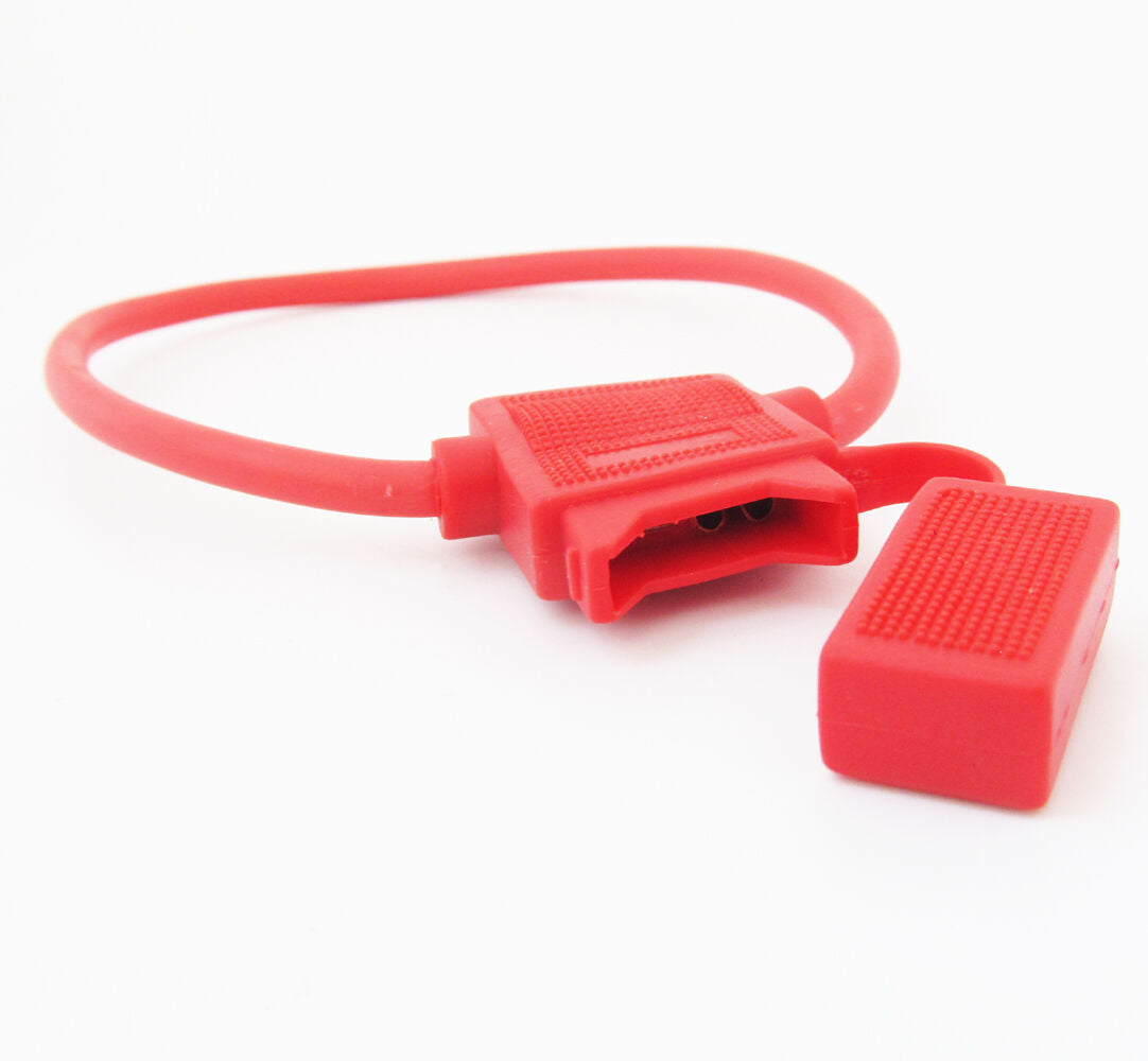 10pcs Red Medium In Line Waterproof Blade Fuse Holder for Car/Boat/Truck Audio
