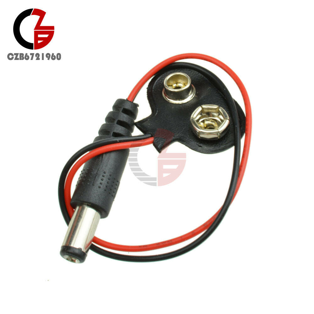 10PCS 9V DC T type Battery Power Cable Barrel Jack Connector Arduino DIY