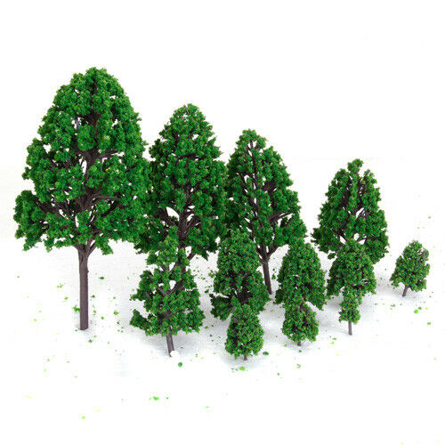 Collectible 24x Mix Sized tree  /50 HO OO for Train Railroad Scenery