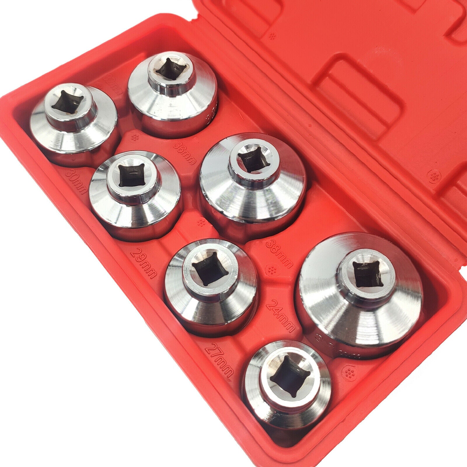 7 Pieces 3/8" Oil Filter   Wrench Tool Kit Socket Automotive Removal Kit