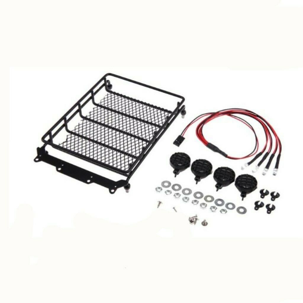 1:10 Roof Rack Luggage &Light Bar for RC HPI CC01 AXIAL SCX10