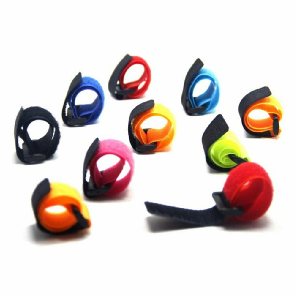10x Fishing Rod Tie-Strap Tackle Wrap Band-Pole Holder-Fastener Fish-Accessory !