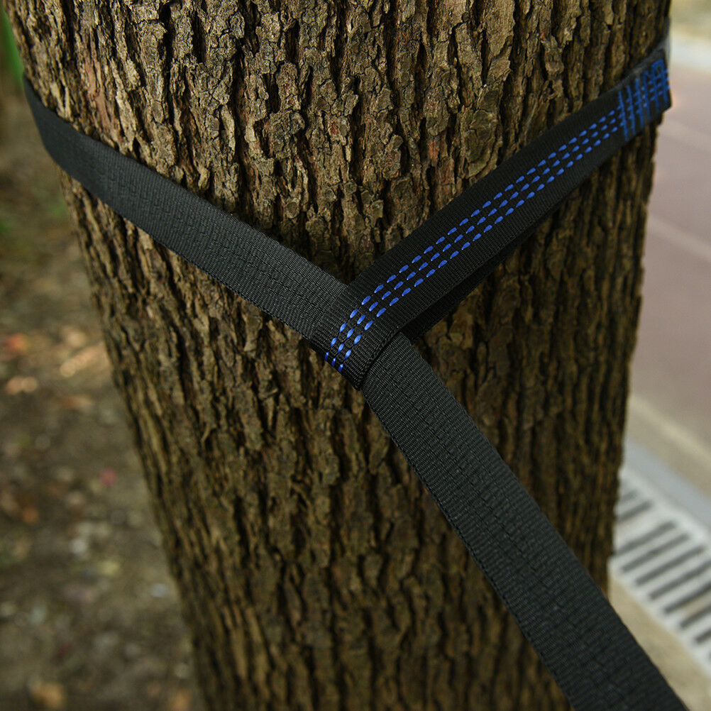 2x adjustable tree hanging hammock belts heavy duty extension straps 16 loops DD