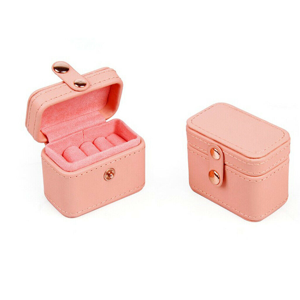 Small Fashion Jewelry Box PU Display Case Storage for Rings Studs Gift Box
