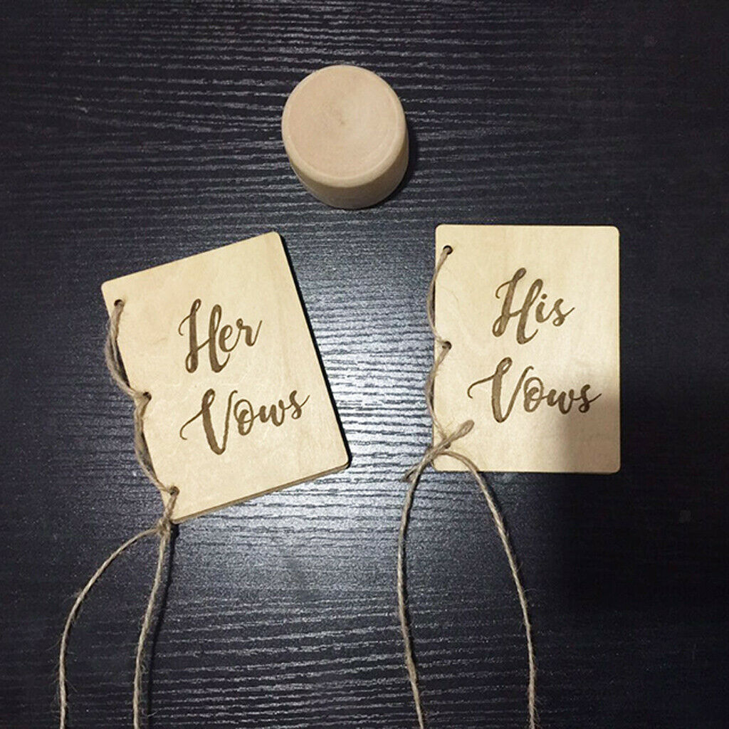 Pack of 2 Retro Vow Booklets Hardcover His Hers Wedding Vow Book Keepsakes