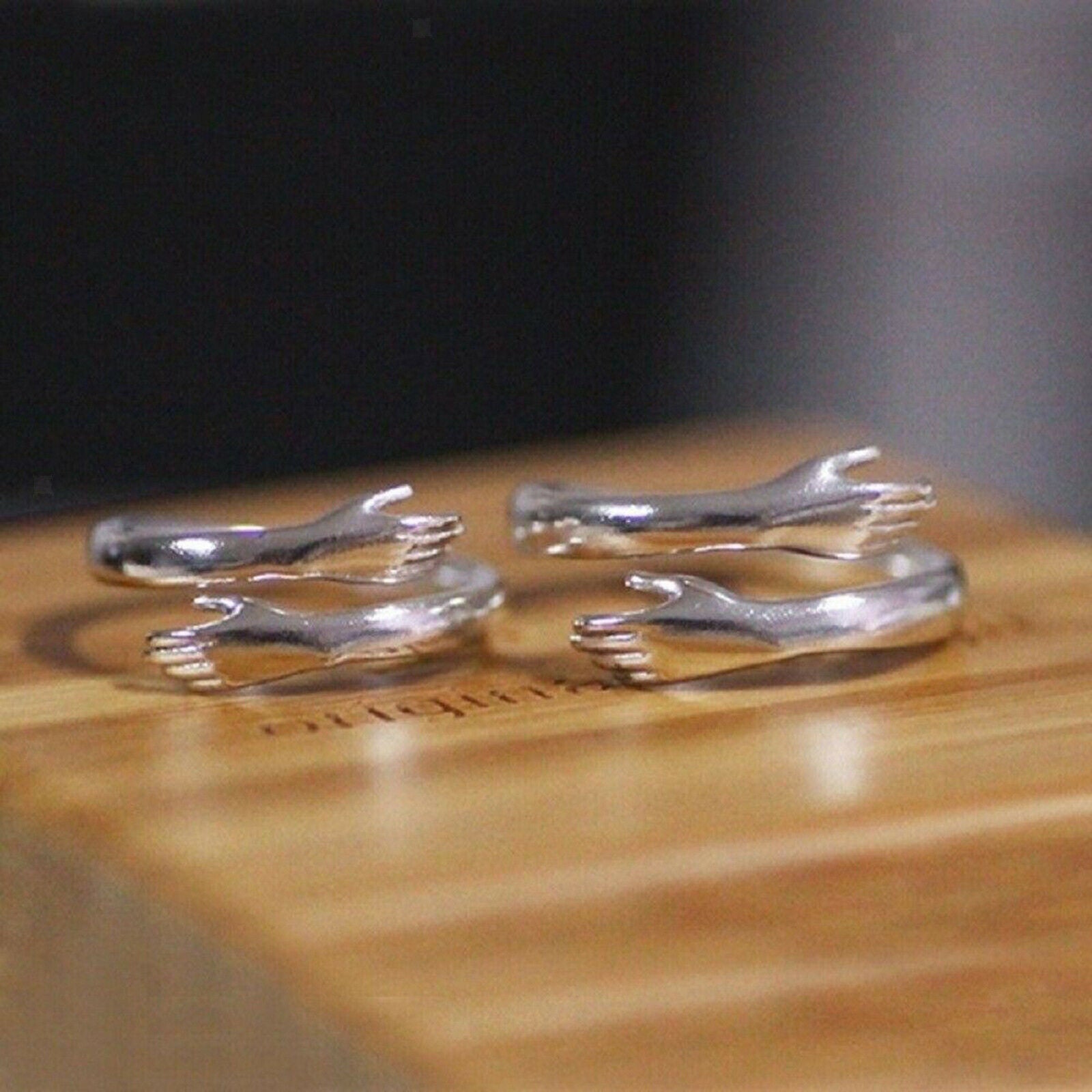 Fashion Love Hug Ring Band Fully Adjustable Size Jewelry for Men Women
