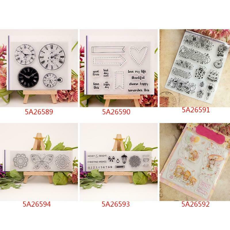 Clock Transparent Clear Silicone Stamp For DIY Scrapbooking Photo Album Decor