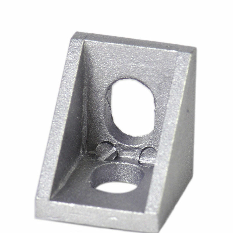 10pcs L Shape 90 Degree Aluminum Right Brace Corner Joint Angle Bracket Fasten