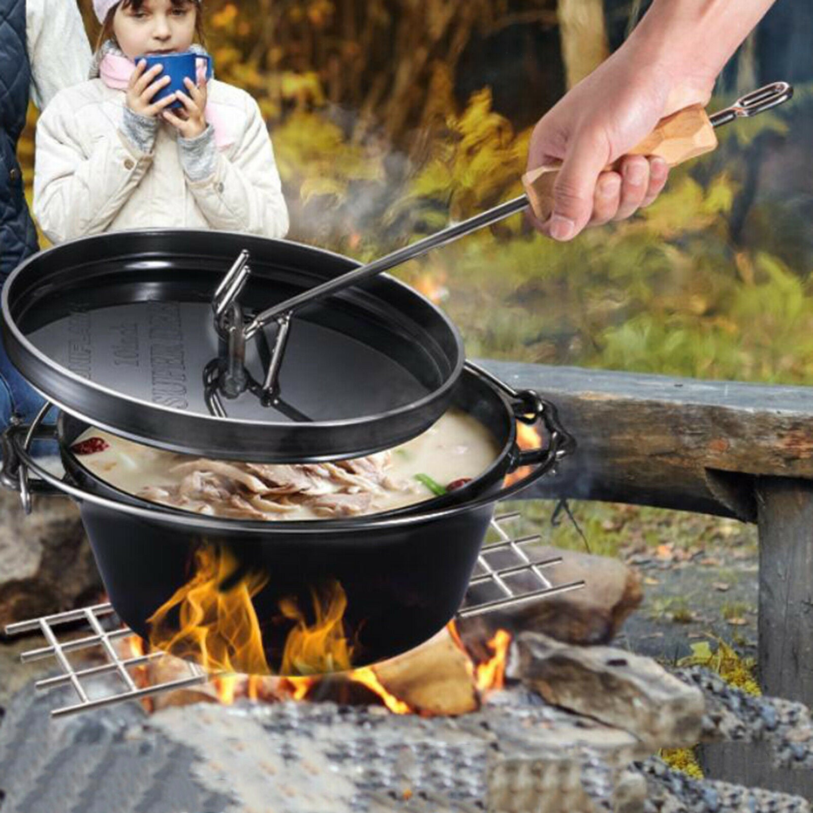Camp Dutch Oven Lid Lifter Lifting Carrying Dutch Ovens Scratch Resistant