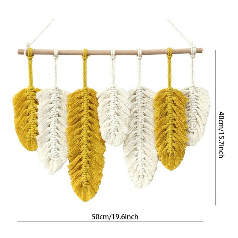 Handwoven Wall Hangings Tapestry Leaf Ornament Home Wedding Party Adorn Bohemian