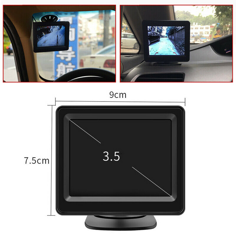 3.5" Screen LCD DVD Monitor Car Reversing Image Head-up Display +Rearview Camera
